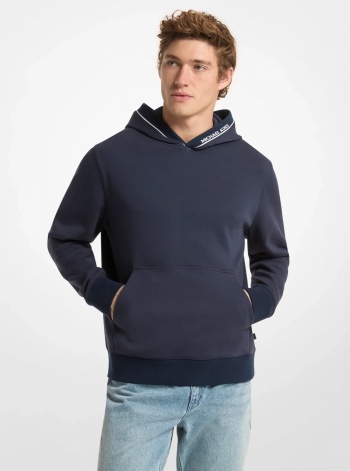 Michael Kors Logo Trim Cotton Blend Hoodie