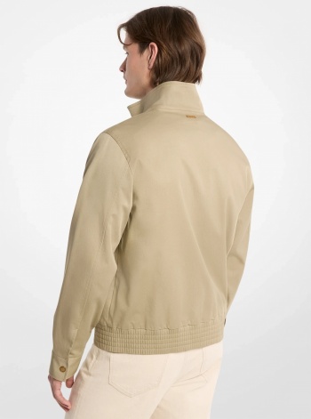 Michael Kors Mens Harrington Stretch Cotton Bomber Jacket