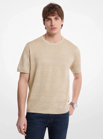 Michael Kors Mens Linen and Cotton T-Shirt