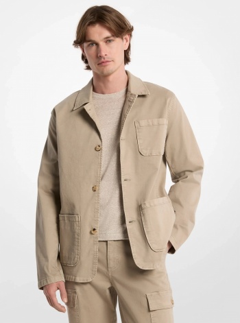 Michael Kors Mens Stretch Cotton Twill Chore Jacket