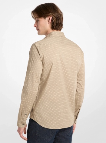 Polka Dot Stretch Cotton Shirt