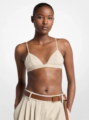 Michael Kors Collection Suede Bra Top