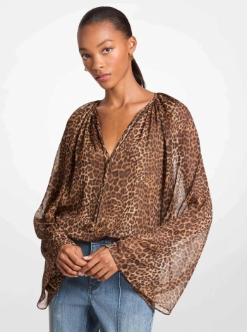 Leopard Print Woven Top