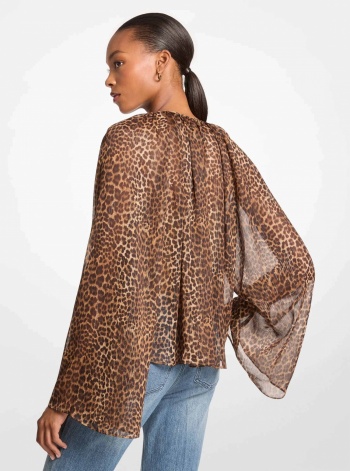 Leopard Print Woven Top