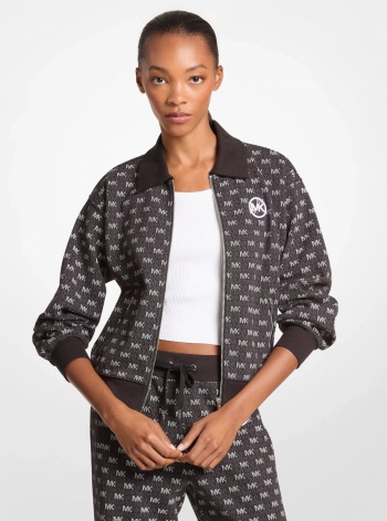 Logo Cotton Blend Zip-Up Jacket