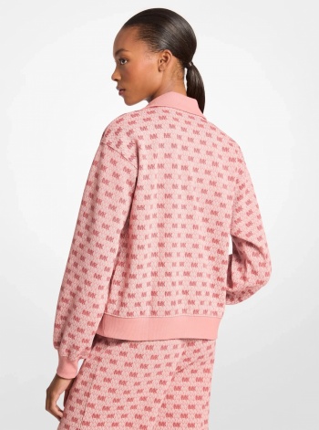 Logo Cotton Blend Zip-Up Jacket