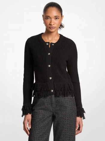 Knit Fringed Cardigan