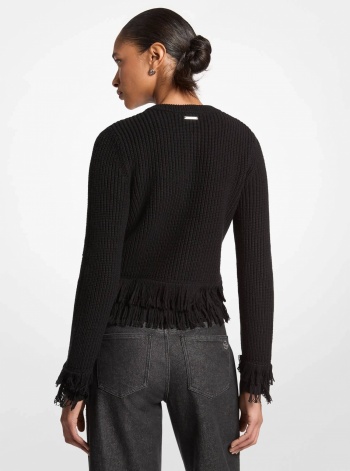 Knit Fringed Cardigan