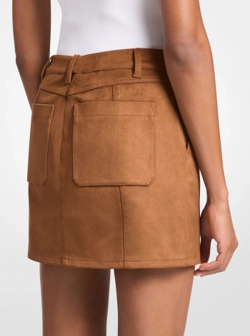 Polyester Microsuede Mini Skirt