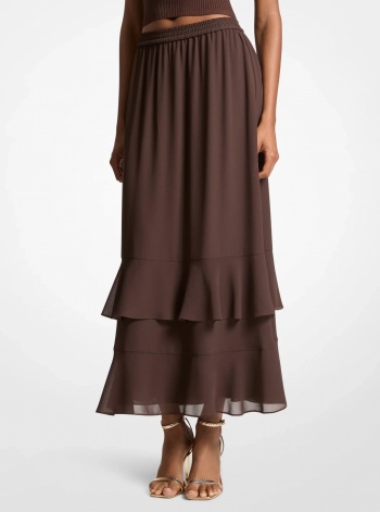 Georgette Tiered Maxi Skirt
