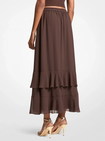 Georgette Tiered Maxi Skirt