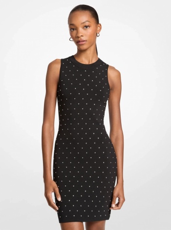 Studded Stretch Viscose Dress