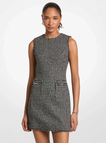 Houndstooth Jacquard Mini Dress
