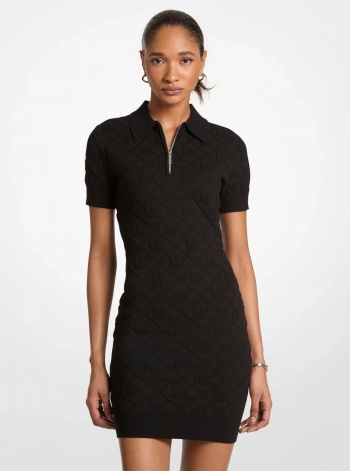 Logo Jacquard Polo Dress