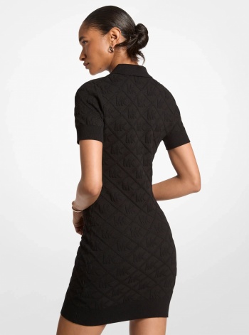 Logo Jacquard Polo Dress