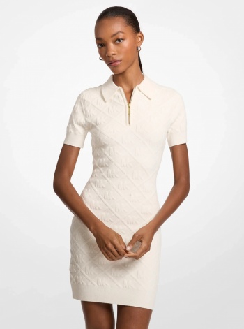 Logo Jacquard Polo Dress