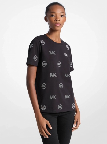 Embellished Logo Cotton T-Shirt