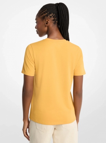 Michael Kors Sequined Logo Cotton T-Shirt