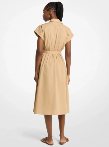 Cotton Poplin Midi Dress