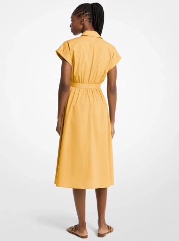 Cotton Poplin Midi Dress