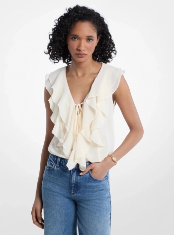 Ruffled Georgette Blouse
