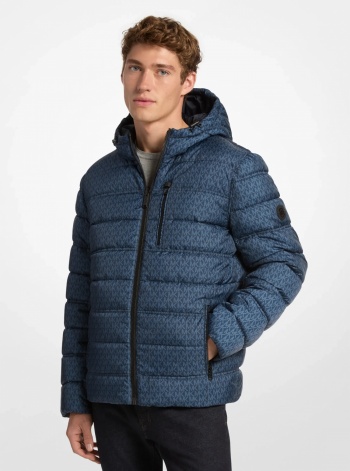 Michael Kors Mens Signature Logo Reversible Jacket