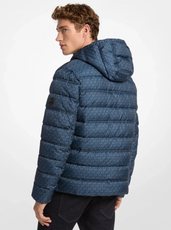 Michael Kors Mens Signature Logo Reversible Jacket