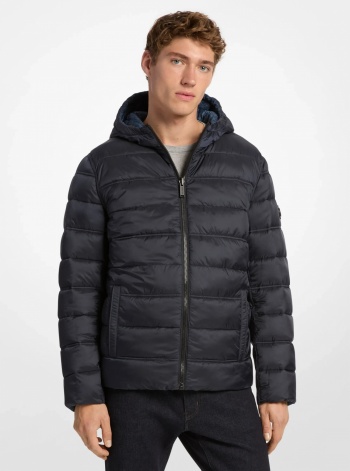 Michael Kors Mens Signature Logo Reversible Jacket
