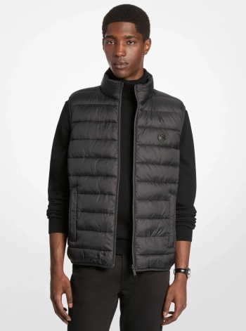 Michael Kors Mens Abbou Signature Logo Reversible Vest