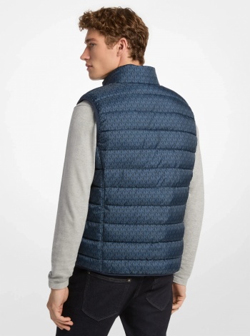 Michael Kors Mens Abbou Signature Logo Reversible Vest