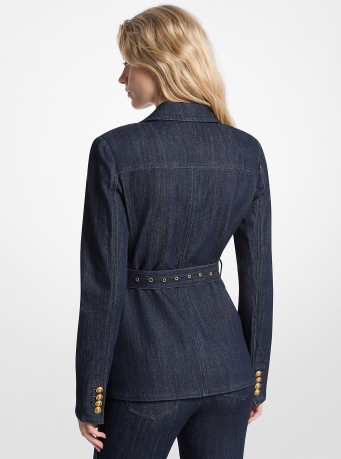 MICHAEL Michael Kors Belted Denim Blazer