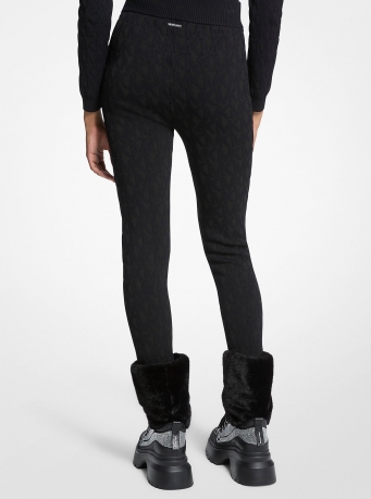 MICHAEL Michael Kors Logo Embossed Jacquard Ski Stirrup Leggings