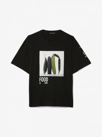 Watch Hunger Stop Cotton and Linen Blend T-Shirt