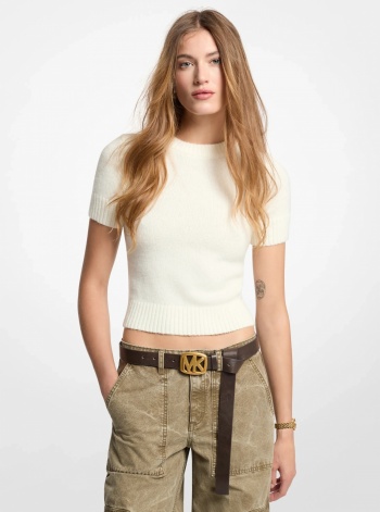 Michael Kors Knit Short-Sleeve Sweater