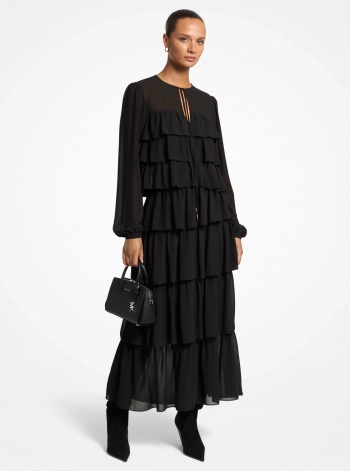 Michael Kors Ruffled Georgette Maxi Dress
