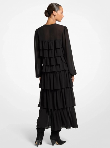 Michael Kors Ruffled Georgette Maxi Dress