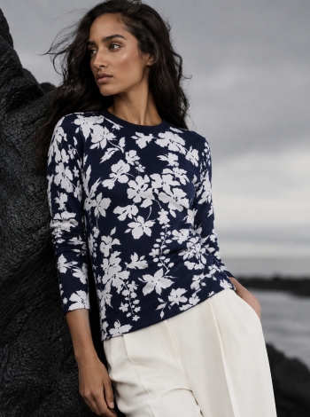 MICHAEL Michael Kors Floral Stretch-Viscose Pullover