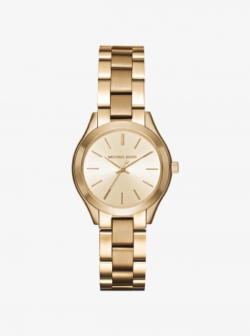 Michael Kors Mini Slim Runway Gold-Tone Watch