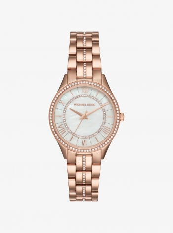 Michael Kors Mini Lauryn Pavé Rose Gold-Tone Watch