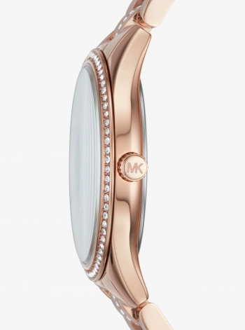 Michael Kors Mini Lauryn Pavé Rose Gold-Tone Watch