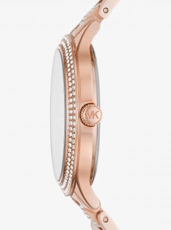 Michael Kors Pavé Rose Gold-Tone Watch
