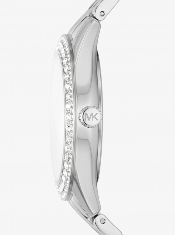 Michael Kors Harlowe Pavé Silver-Tone Watch