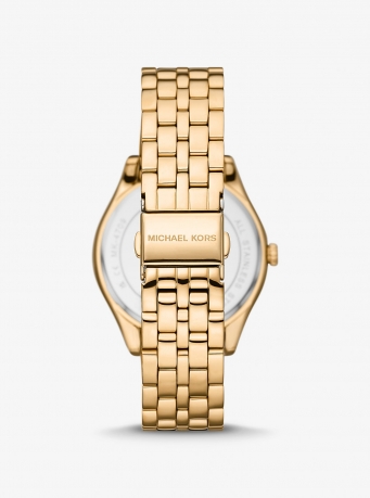 Michael Kors Harlowe Pavé Gold-Tone Watch
