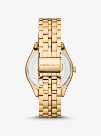 Michael Kors Harlowe Pavé Gold-Tone Watch