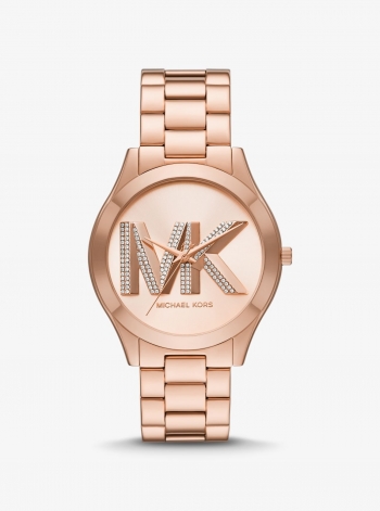 Michael Kors Oversized Slim Runway Rose Gold-Tone Watch