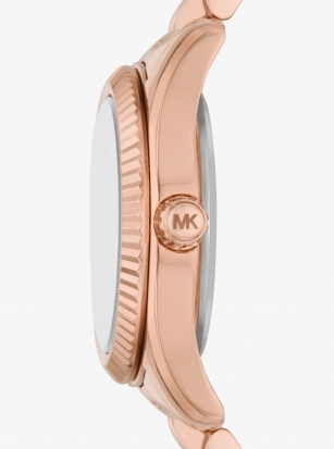Michael Kors Petite Lexington Pavé Rose Gold-Tone Watch