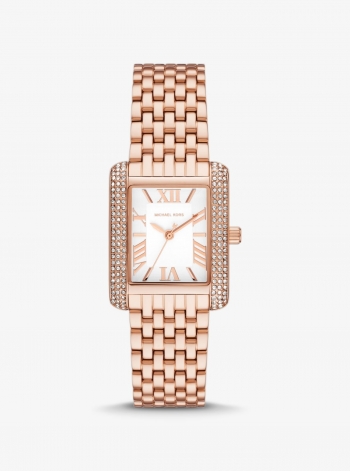 Michael Kors Petite Emery Pavé Rose Gold-Tone Watch