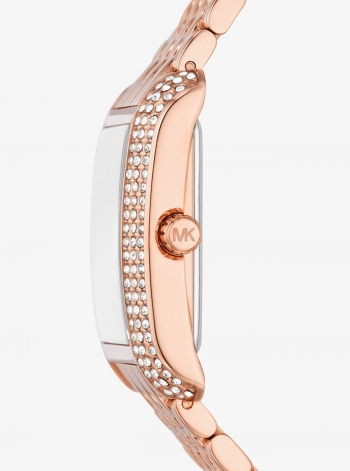 Michael Kors Petite Emery Pavé Rose Gold-Tone Watch