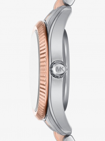 Michael Kors Lexington Pavé Two-Tone Watch and Slider Bracelet Gift Set