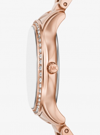 Michael Kors Mini Sage Pavé Rose Gold-Tone Watch